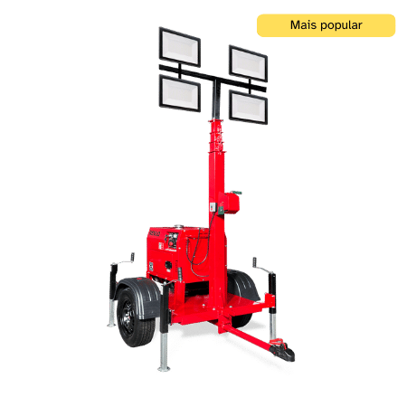 Torre de iluminação Revlo RV 4000 com quatro refletores LED